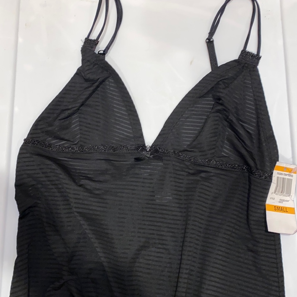 Alfani intimates onyx size small nightie sheer stripes